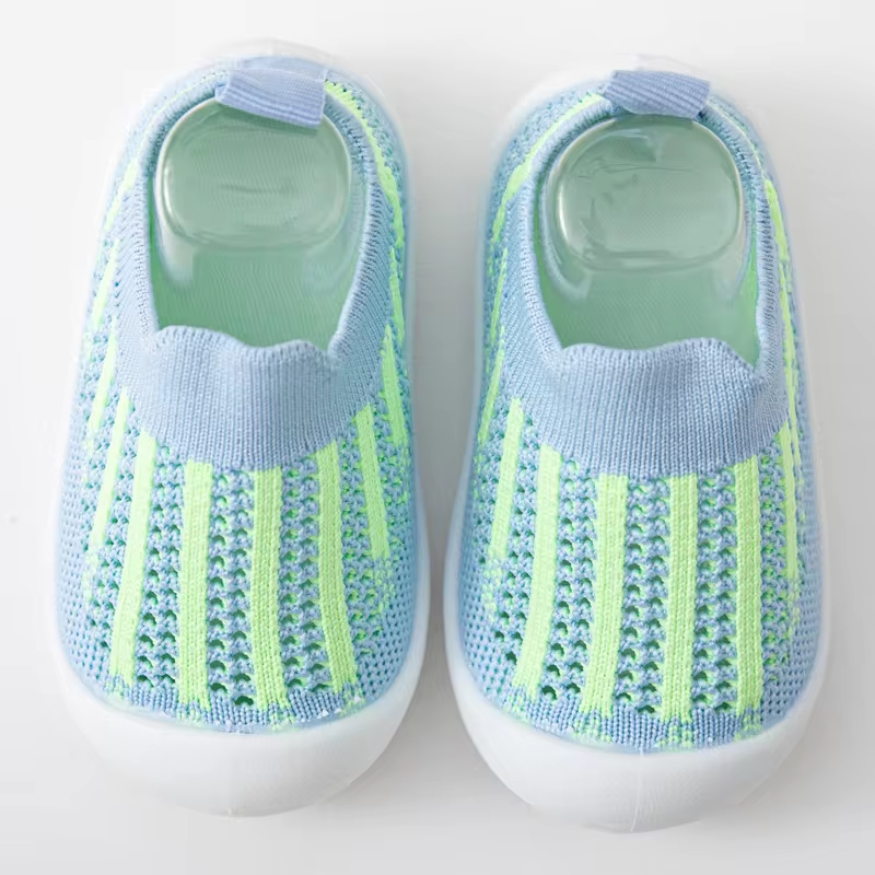 Little Explorer Shoes - Blue and Neon Green