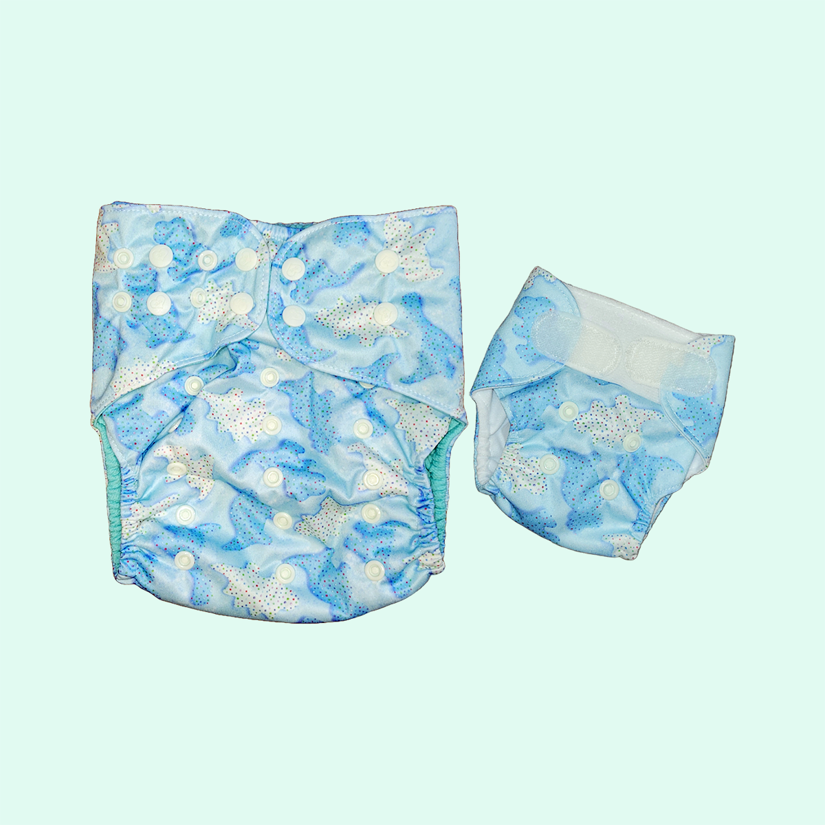 Midsize™ Wonder fit™ Pocket and Dolly Diaper Bundle - Dino Cookies