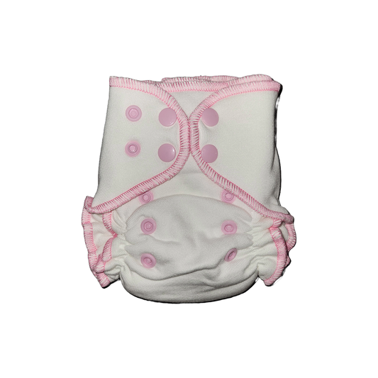 Bamboo Cotton Newborn fitted diaper - Rose Quartz