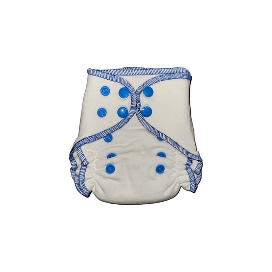 Bamboo Cotton Newborn fitted diaper - Lapis Lazuli