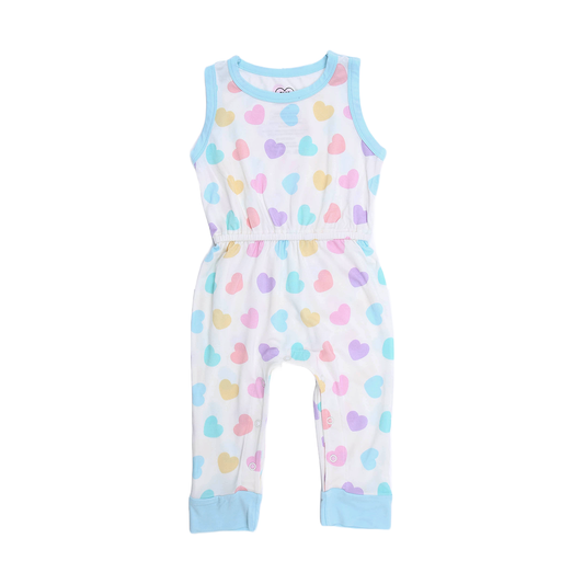 Sweet Hearts bamboo Romper size 0-3m
