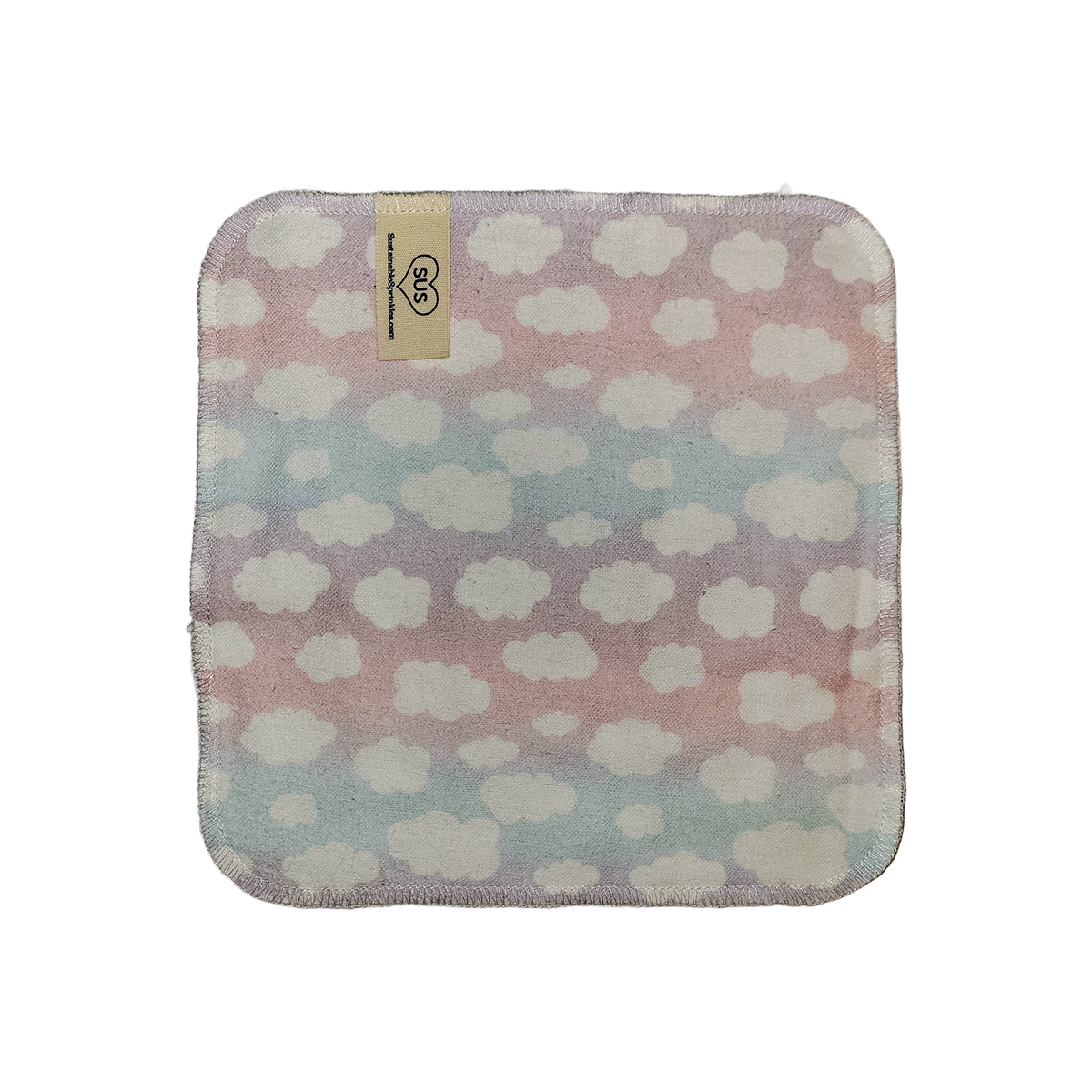 Flannel Reusable Wipes - Cotton Candy Clouds
