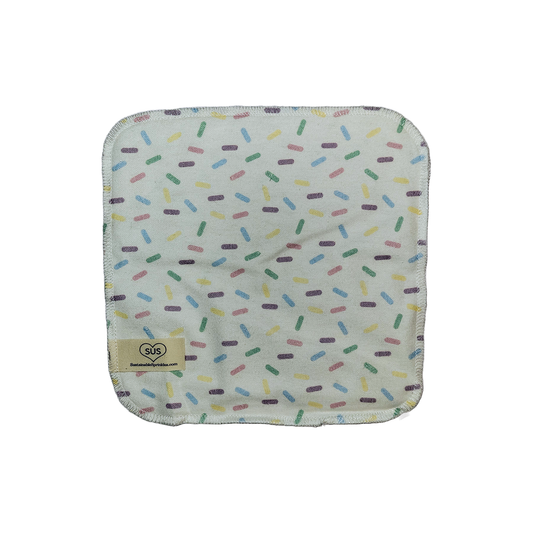 Flannel Reusable Wipes - White Sprinkles