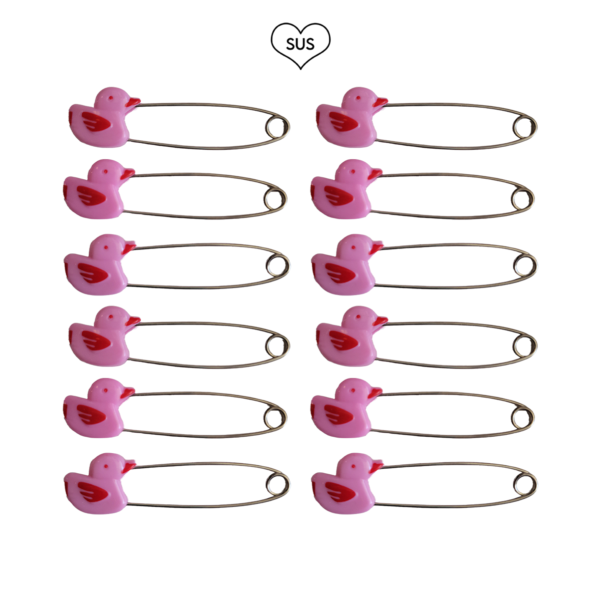 Ducky Diaper Safety Pins (set of 12)